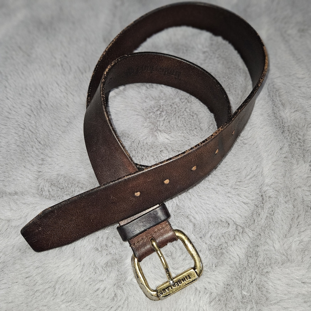 Timberland Men's Belt Size 40 Dark Brown 100% Genuine Leather XL Quality